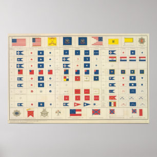 Poster Drapeaux, insignes, etc.