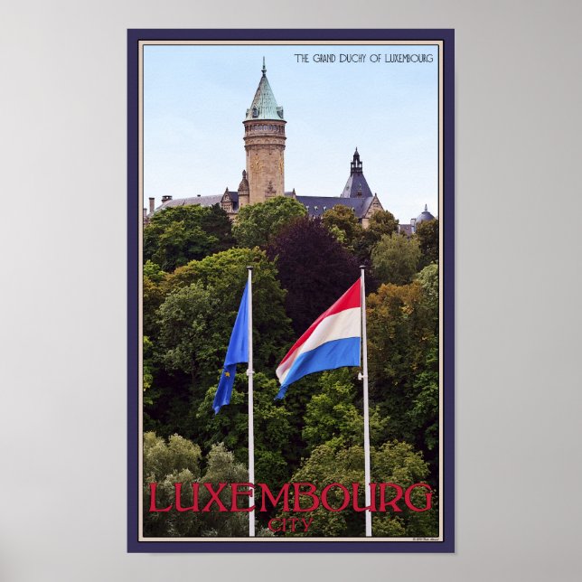 Poster Drapeaux Luxembourg (Devant)