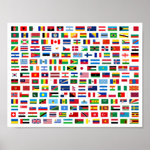 Poster Drapeaux mondiaux