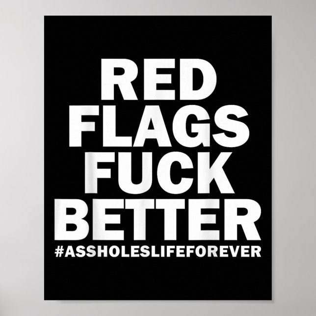 Poster Drapeaux Rouges Pour Une Meilleure Vie Des Trous P (Devant)