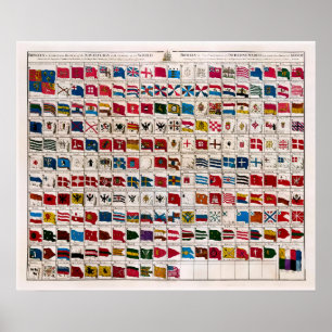 Poster Drapeaux vintages du monde 1783