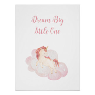 Poster "Dream Big Little One" Unicorn