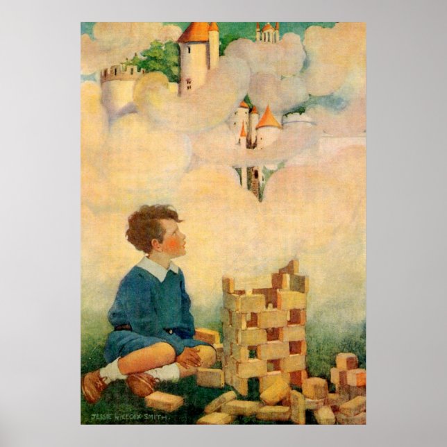 Poster Dream Blocks par Jesse Willcox Smith (Devant)
