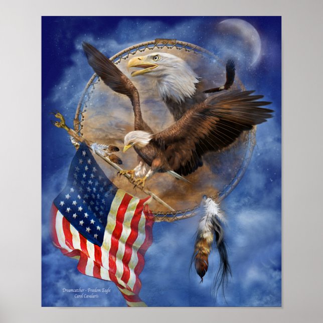 Poster Dream Catcher - Freedom Eagle Art Poster/Imprimer (Devant)
