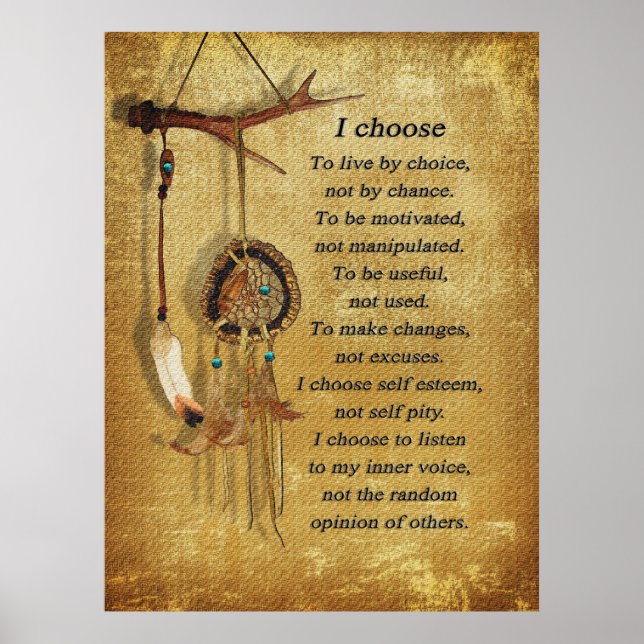 Poster Dream-Catcher, "Je choisis" la motivation (Devant)