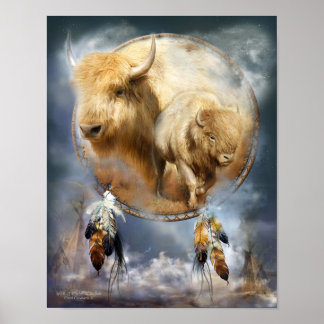 Poster Dream Catcher Series-Spirit Of The White Buffalo