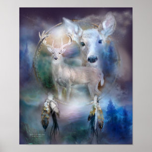 Poster Dream Catcher Series-Spirit Of The White Deer