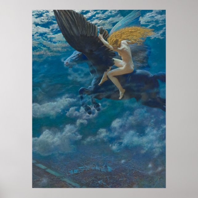 Poster Dream Idyll (A Valkyrie) par Edward Robert Hughes (Devant)