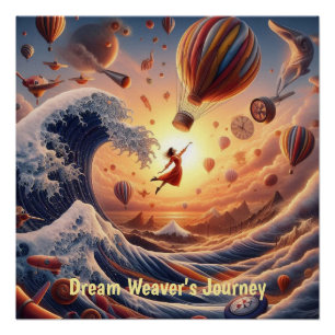 Poster Dream Weaver's Journey : Imaginaire Hot Air Balloo