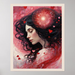 Poster Dreaming of Love Valentine's Day Art Print