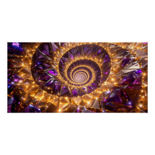 Poster Dreamscape de spirale dorée