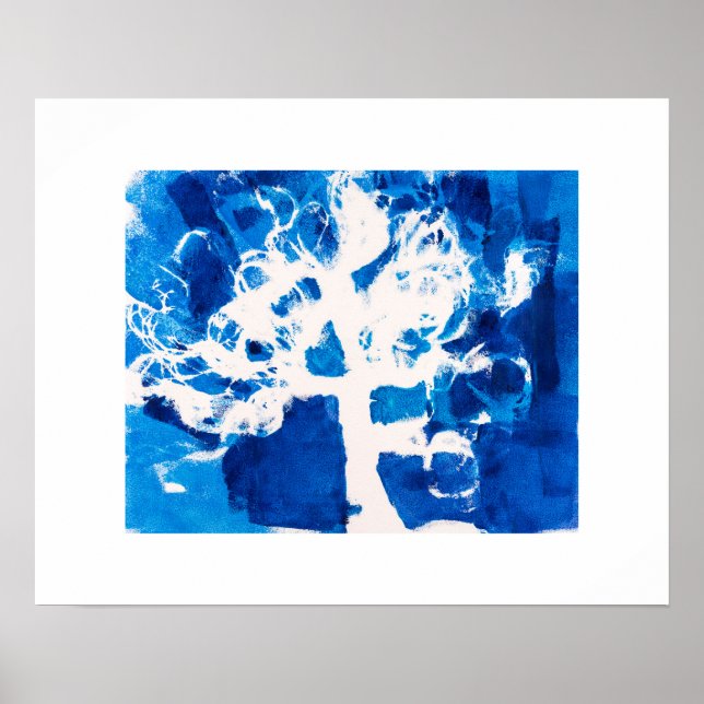 Poster Dreamy Blue Tree (Devant)