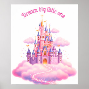 Poster Dreamy Pink Fairytale Castle, infirmière personnal