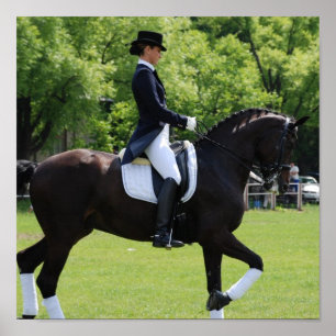 Poster Dressage Horse Rider Canvas Imprimer