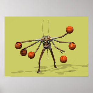 Poster Dribbler de basket-ball
