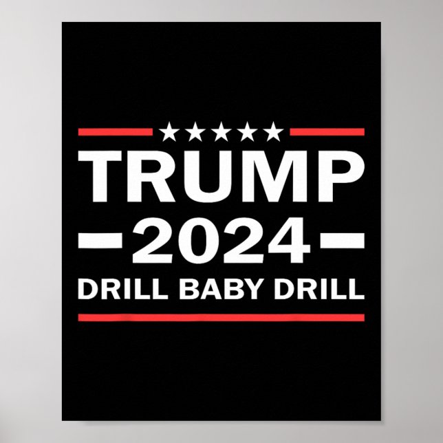 Poster Drill pour bébés Donald Trump 2024 Reprendre l'Amé (Devant)