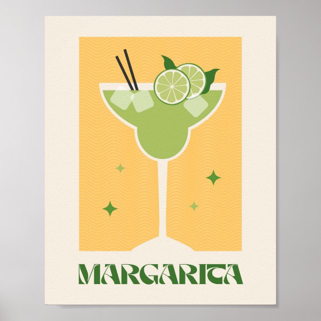 Poster drink Cocktail art Margarita (Devant)