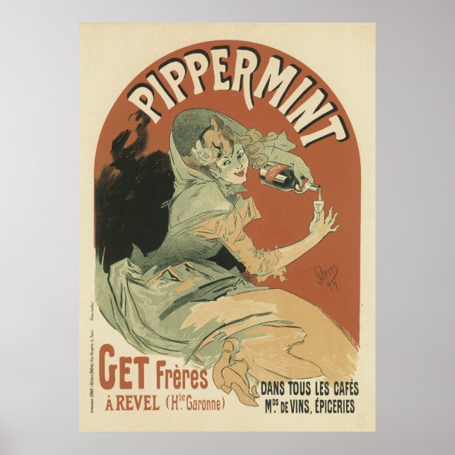 Poster Drink de menthe de Jules Chéret, 1899 (Devant)