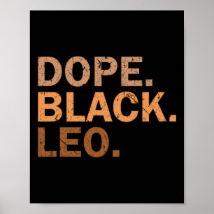 Poster Drogue Black Leo Melanin African Zodiac Leo