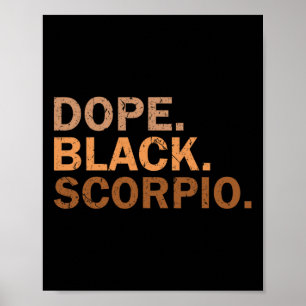 Poster Drogue Black Scorpio Melanin African Zodiac Scorpi