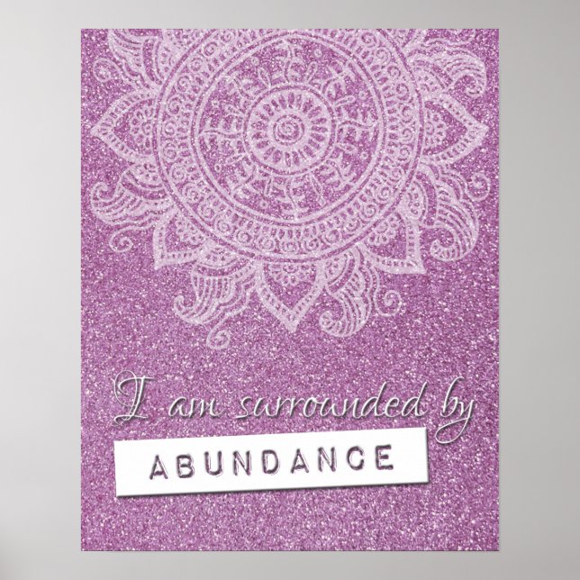 Poster Droit d'attraction Argent Richesse Yoga Citation p (Devant)