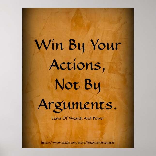 Poster Droit De Pouvoir De Richesse Gagner Par Vos Action (Devant)