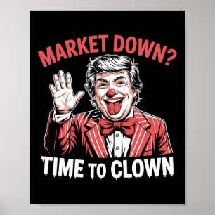 Poster Droits de douane de Trump Récession Mème Marchés b