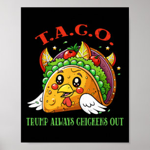 Poster Droits de douane drôles Mème Sarcastique Taco Trum