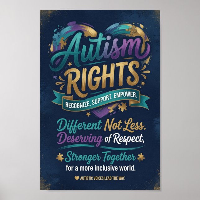 Poster Droits de l'autisme (Devant)