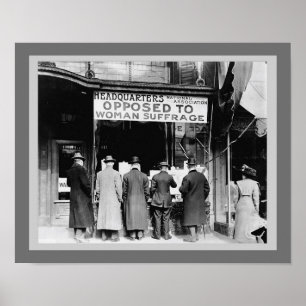 Poster Droits de vote des femmes - Opposé au suffrage des