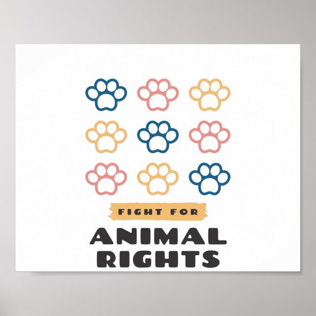 Poster Droits des animaux (Devant)