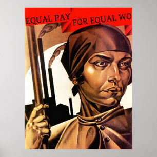 POSTER ~ Droits des femmes Egalité salariale pour