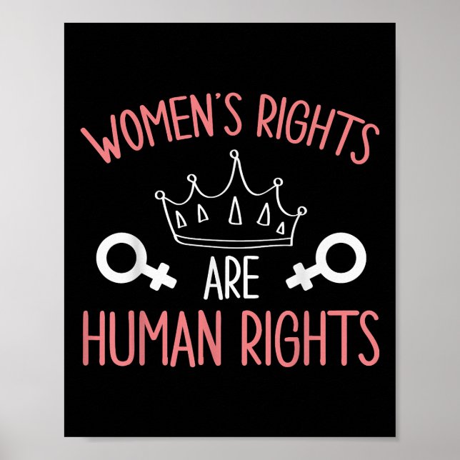 Poster Droits des femmes Les droits des femmes sont des d (Devant)