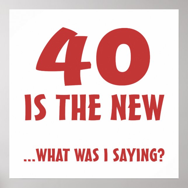 Poster Drôle 40e anniversaire Gag Dons (Devant)