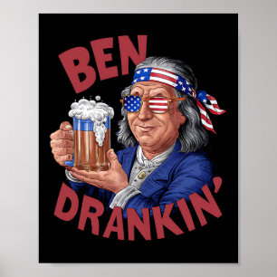 Poster Drôle 4 juillet Parti du Président américain Frank