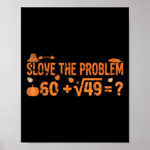 Poster Drôle 67 Math Meme Thanksgiving Gen Alpha Pemdas T