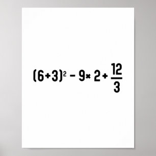 Poster Drôle 67 Meme Pemdas Prof de Maths Élémentaire Cer