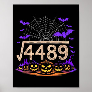 Poster Drôle 67 Mème Prof de maths 6 7 Halloween Carré Ro
