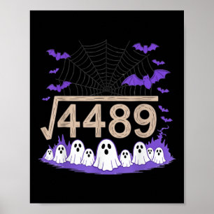 Poster Drôle 67 Mème Prof de maths 6 7 Halloween Carré Ro