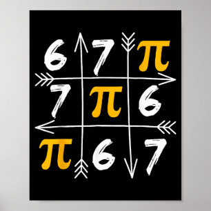 Poster Drôle 67 six sept jour 3.14 blague mathématique no