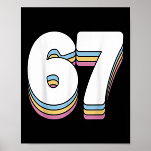 Poster Drôle 6 7 Mème Six Sept Génération Alpha Argot 67