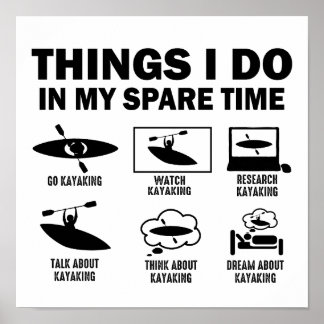 Poster Drôle 6 choses que je fais dans mon temps libre Ka
