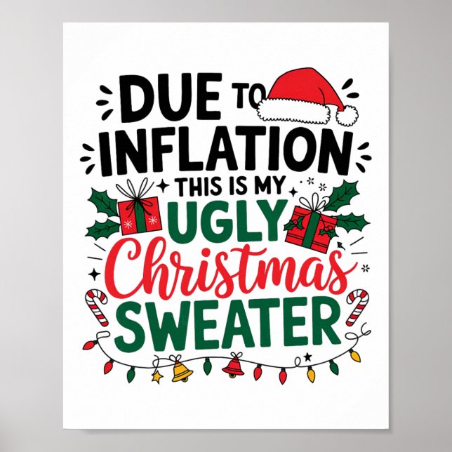 Poster Drôle À Cause De L'Inflation C'Est Mon Gâteau Pour (Devant)