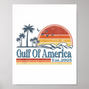 Poster Drôle Amusant Golfe D'Amérique Est 2025 Américain 