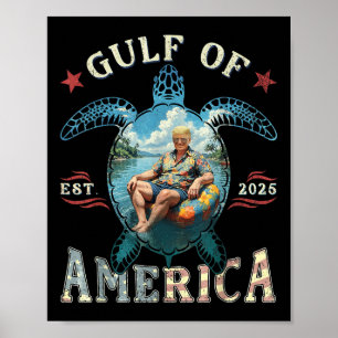 Poster Drôle Amusant Golfe D'Amérique Est 2025 Américain 