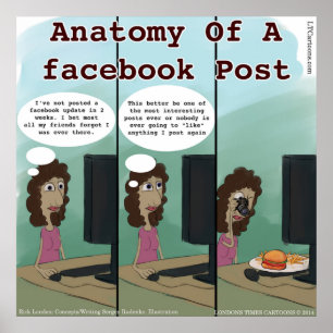 Poster Drôle Anatomie D'un Message Facebook