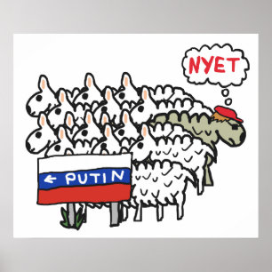 Poster Drôle anti-Poutine