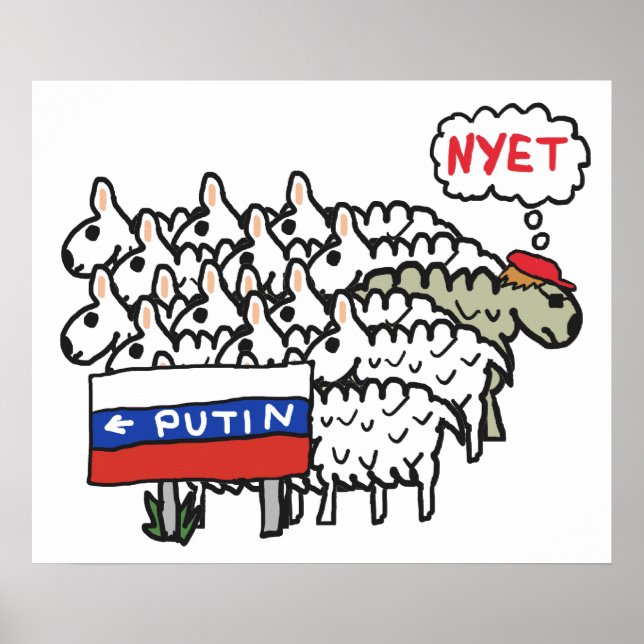 Poster Drôle anti-Poutine (Devant)