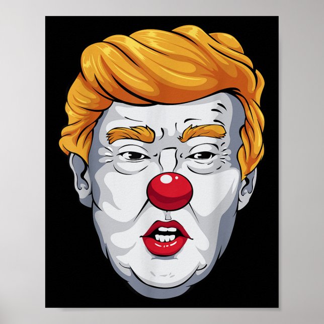 Poster Drôle anti-Trump Clown 2024 Élection Halloween (Devant)