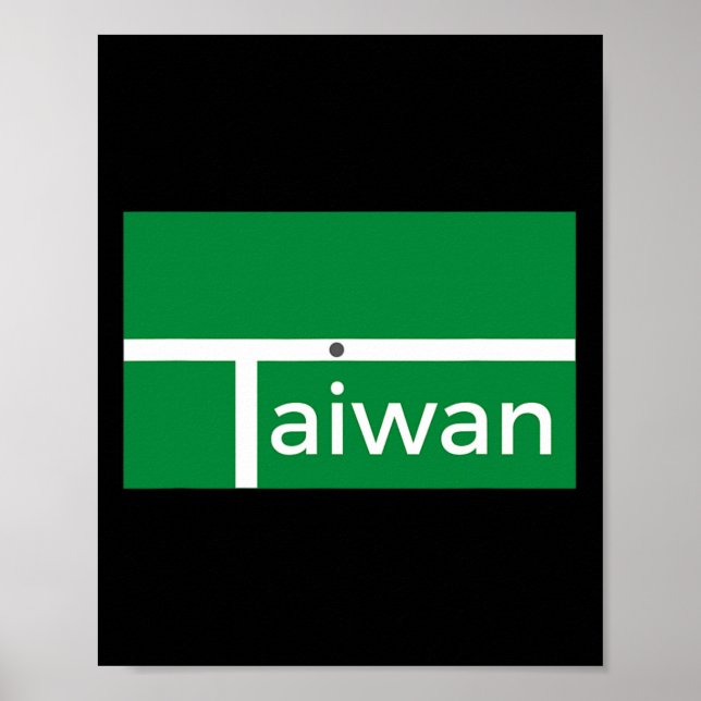 Poster Drôle Badminton Match Taïwan Nouveau Drapeau Desig (Devant)